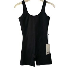 Girlfriend Collective Black Unitard Bodysuit Athleisure Workout Size Sm